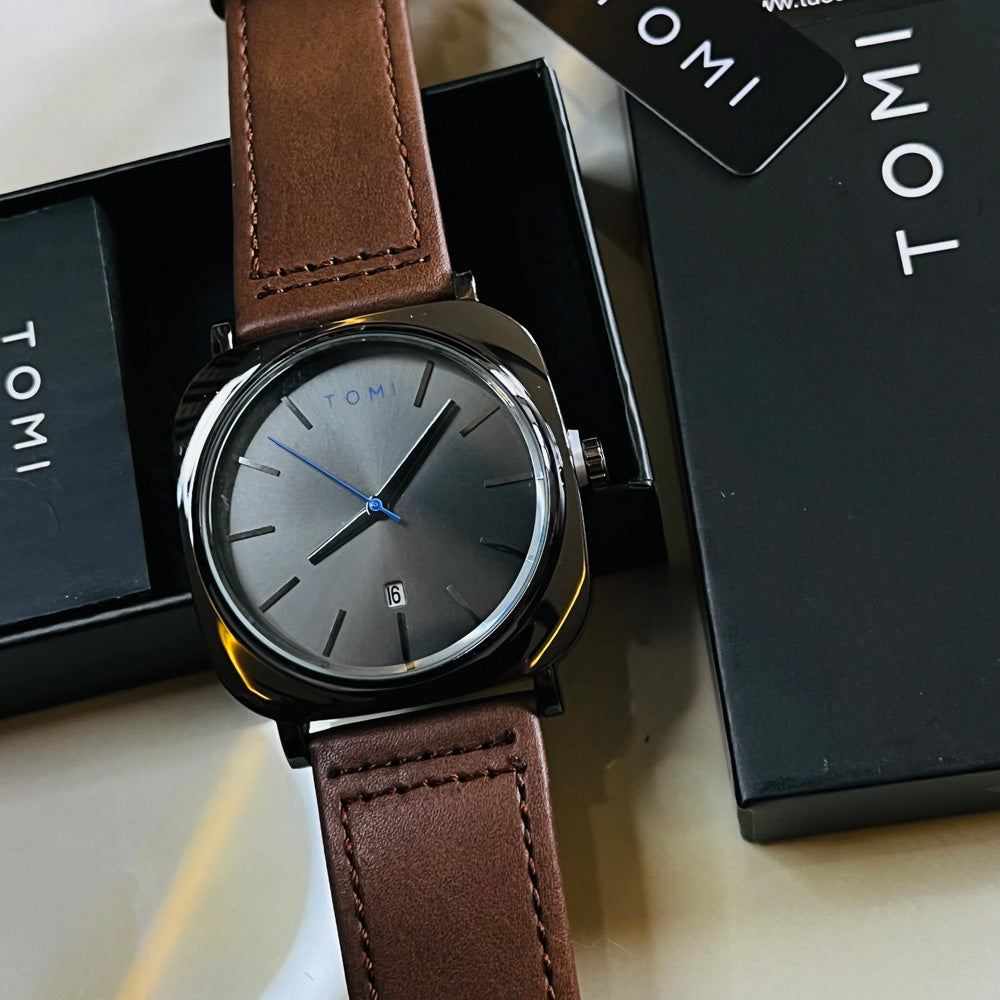 TOMI T-084 Date Business Class Strap Watch