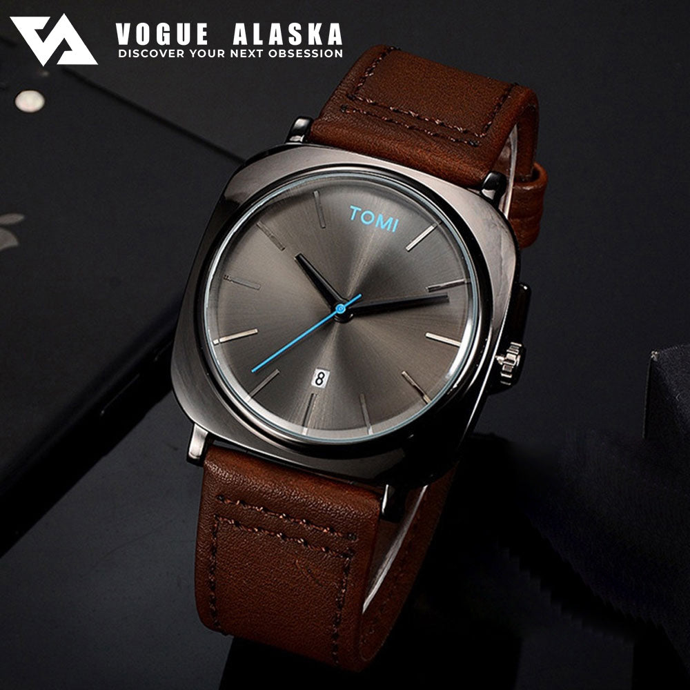 TOMI T-084 Date Business Class Strap Watch